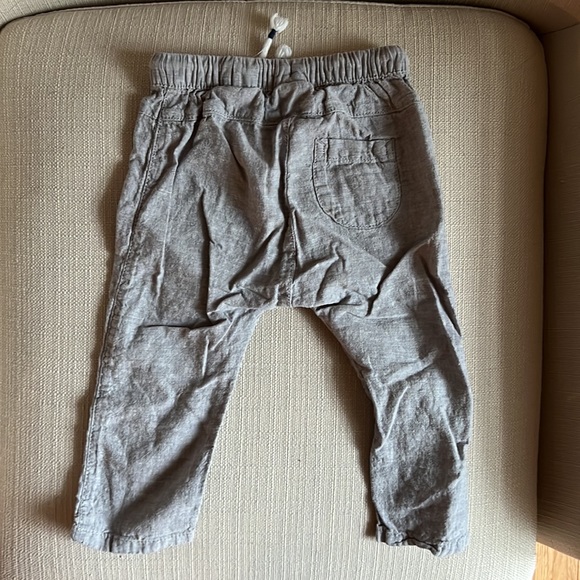 H&M Grey linen pants 9-13M - Picture 2 of 3